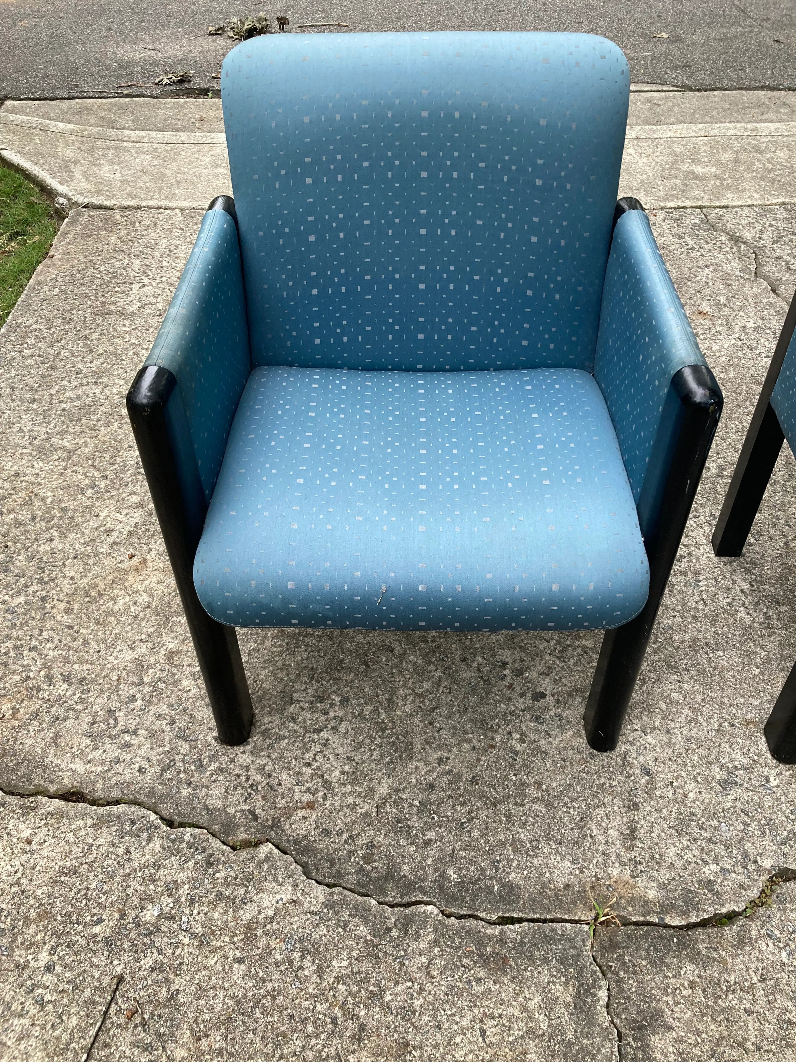Late 20th Century Postmodern Club Chairs by Brayton International - a Pair