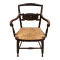 Mid 19th Century Late Federalist Period Hitchcock Armchair With Rush Seat