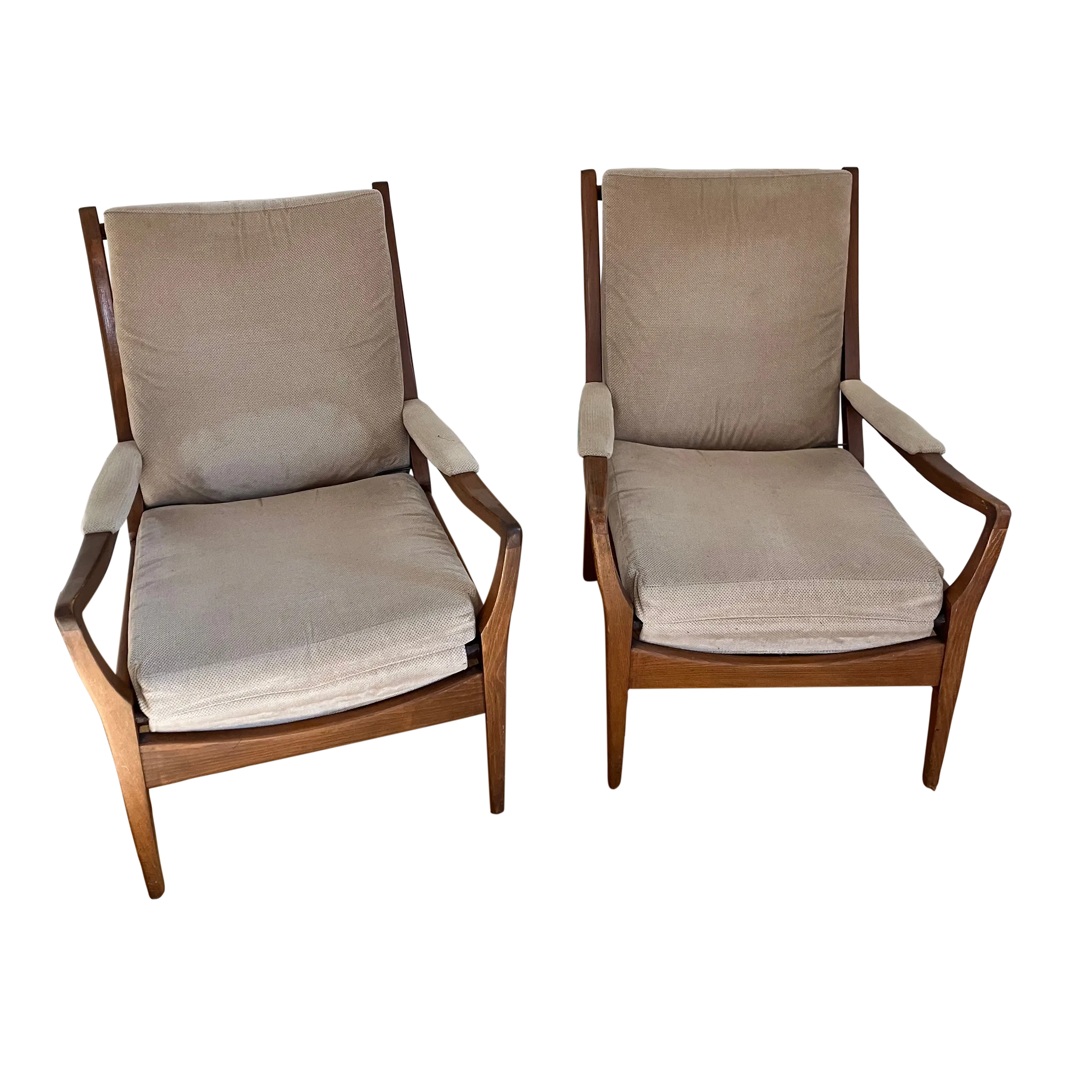 Mid-20th Century Armchairs and Footstool by Samuel Parker for Parker Knoll, England - Set of 3
