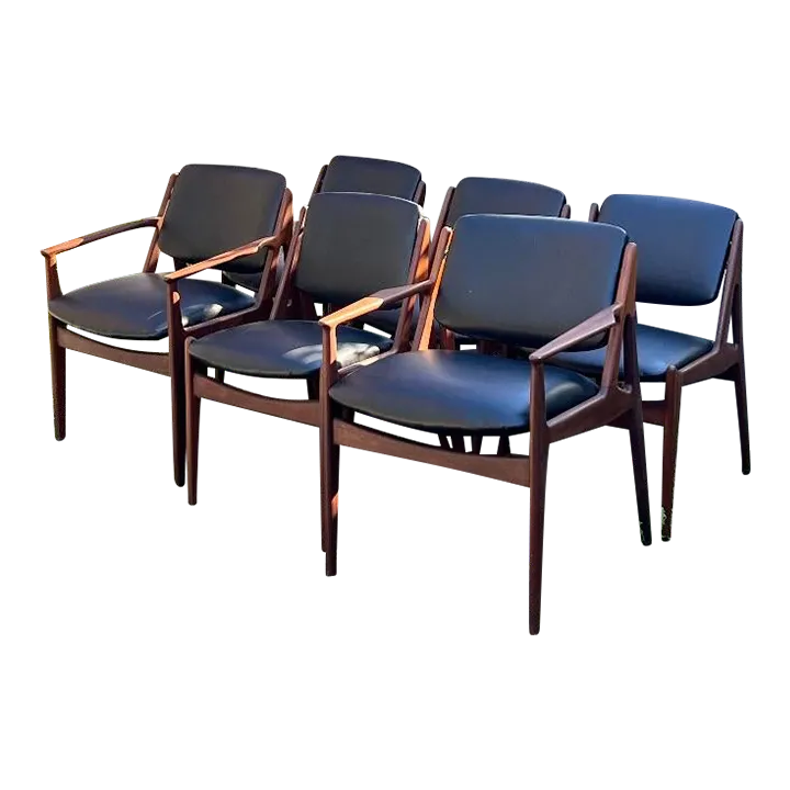 Mid-20th Century Arne Vodder Elle and Ella Dining Chairs - Set of 6