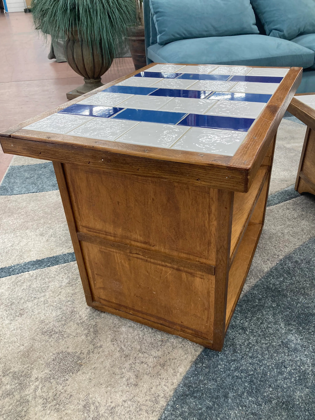 Mid-20th Century Arts and Crafts Style Tile Top Occasional Tables - Set of Three