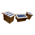 Mid-20th Century Arts and Crafts Style Tile Top Occasional Tables - Set of Three