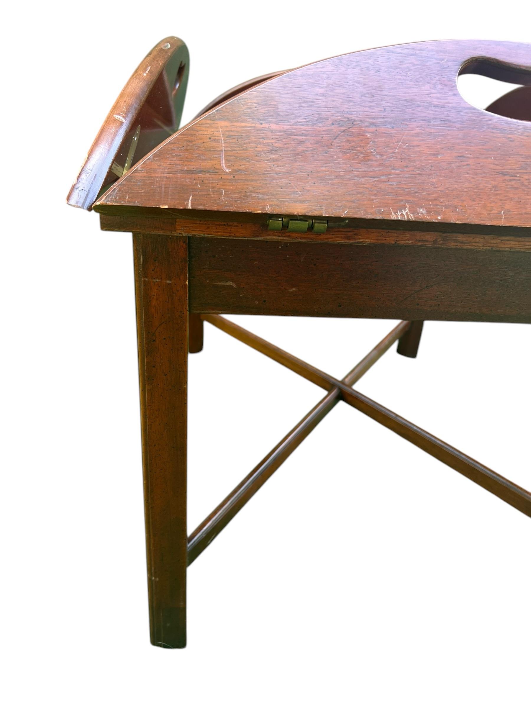 Mid-20th Century Attributed to Henkel Harris Butler Coffee or Occasional Table in Solid Cherry