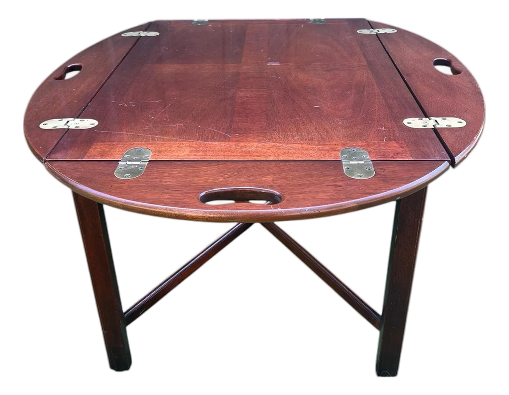 Mid-20th Century Attributed to Henkel Harris Butler Coffee or Occasional Table in Solid Cherry
