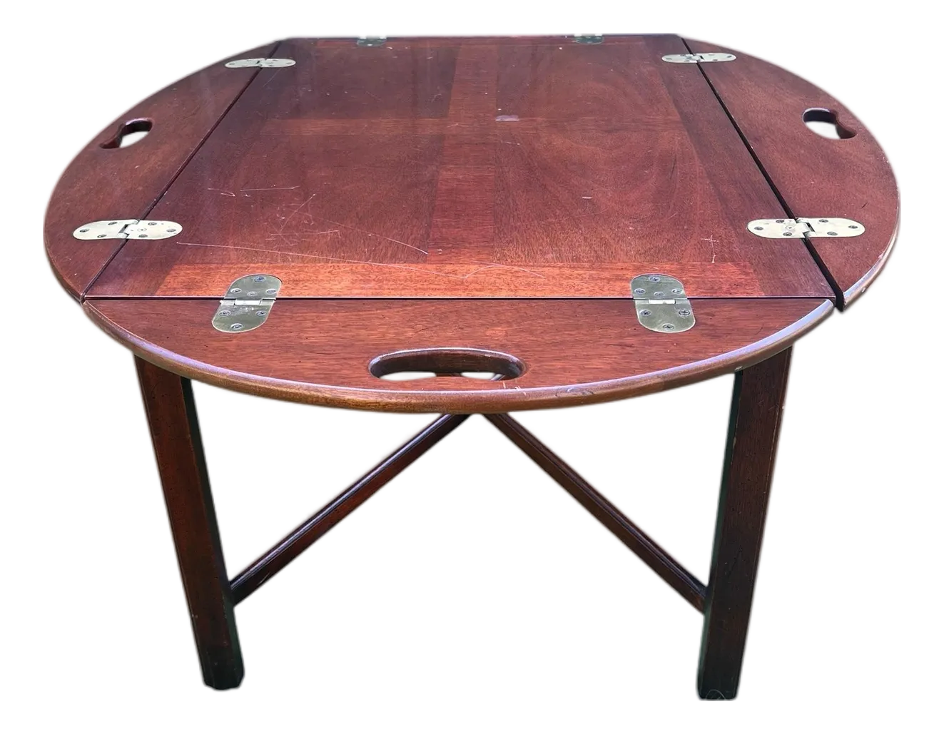 Mid-20th Century Attributed to Henkel Harris Butler Coffee or Occasional Table in Solid Cherry