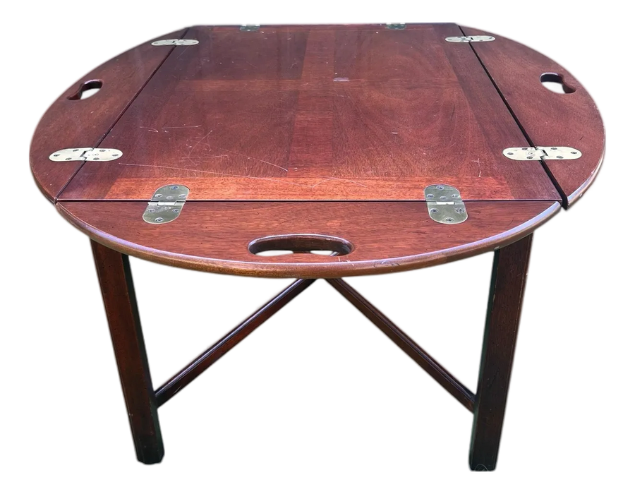 Mid-20th Century Attributed to Henkel Harris Butler Coffee or Occasional Table in Solid Cherry