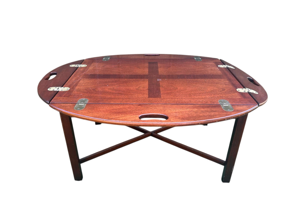 Mid-20th Century Attributed to Henkel Harris Butler Coffee or Occasional Table in Solid Cherry