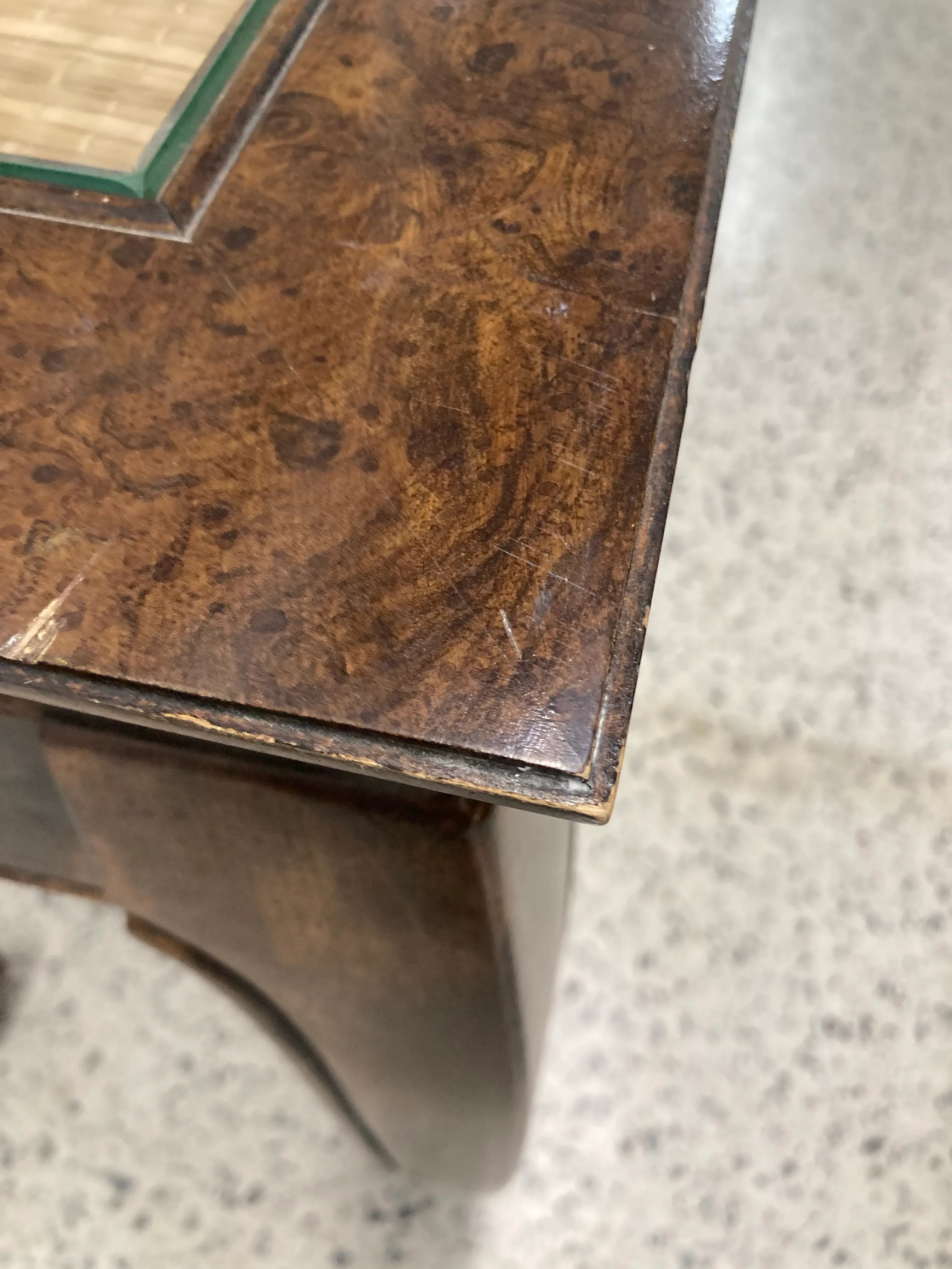 Mid-20th Century Chinoiserie Ming Console or Sofa Table With Woven Grass Inset Top and Chow Legs