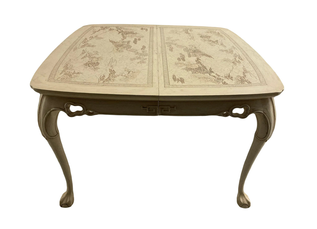 Mid-20th Century Chinoiserie Oval Dining Table by Ming Treasures for Drexel Heritage in Ivory Lacquer