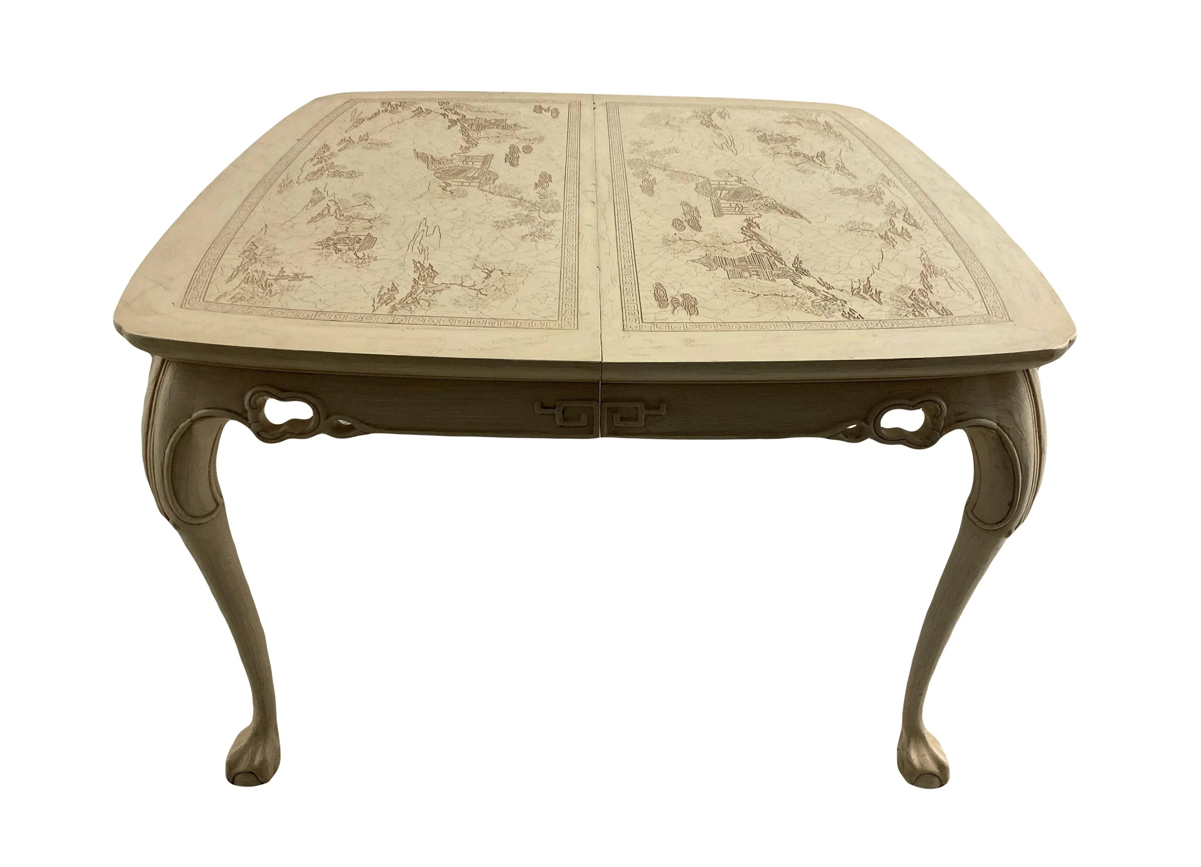 Mid-20th Century Chinoiserie Oval Dining Table by Ming Treasures for Drexel Heritage in Ivory Lacquer