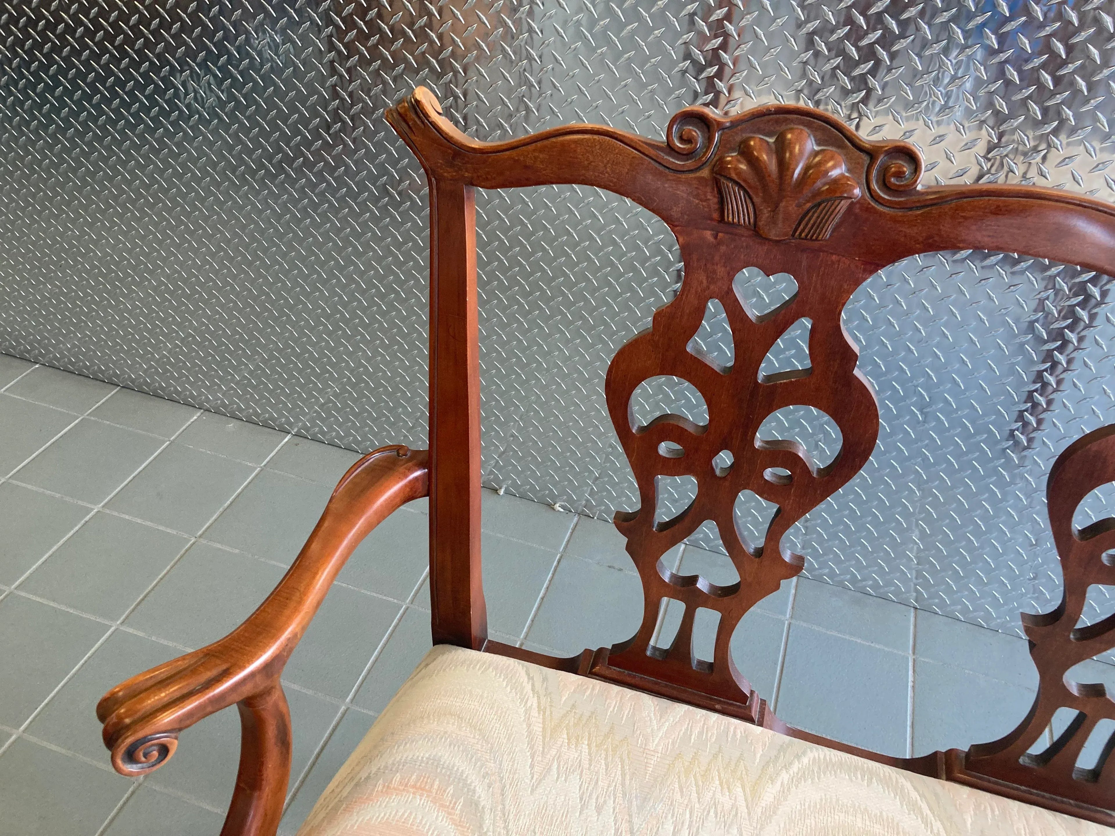 Mid-20th Century Chippendale Bench by Century Chair Company