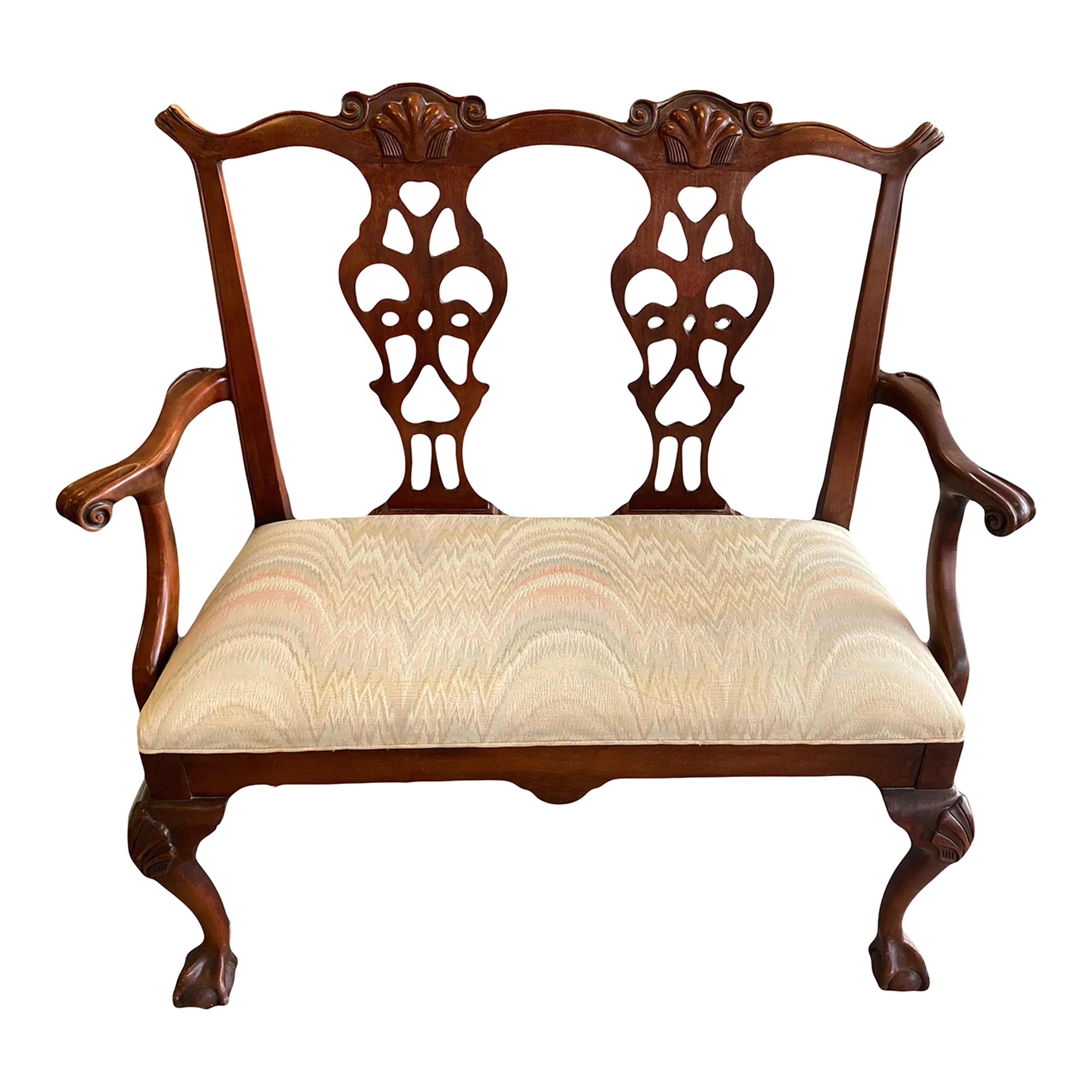 Mid-20th Century Chippendale Bench by Century Chair Company
