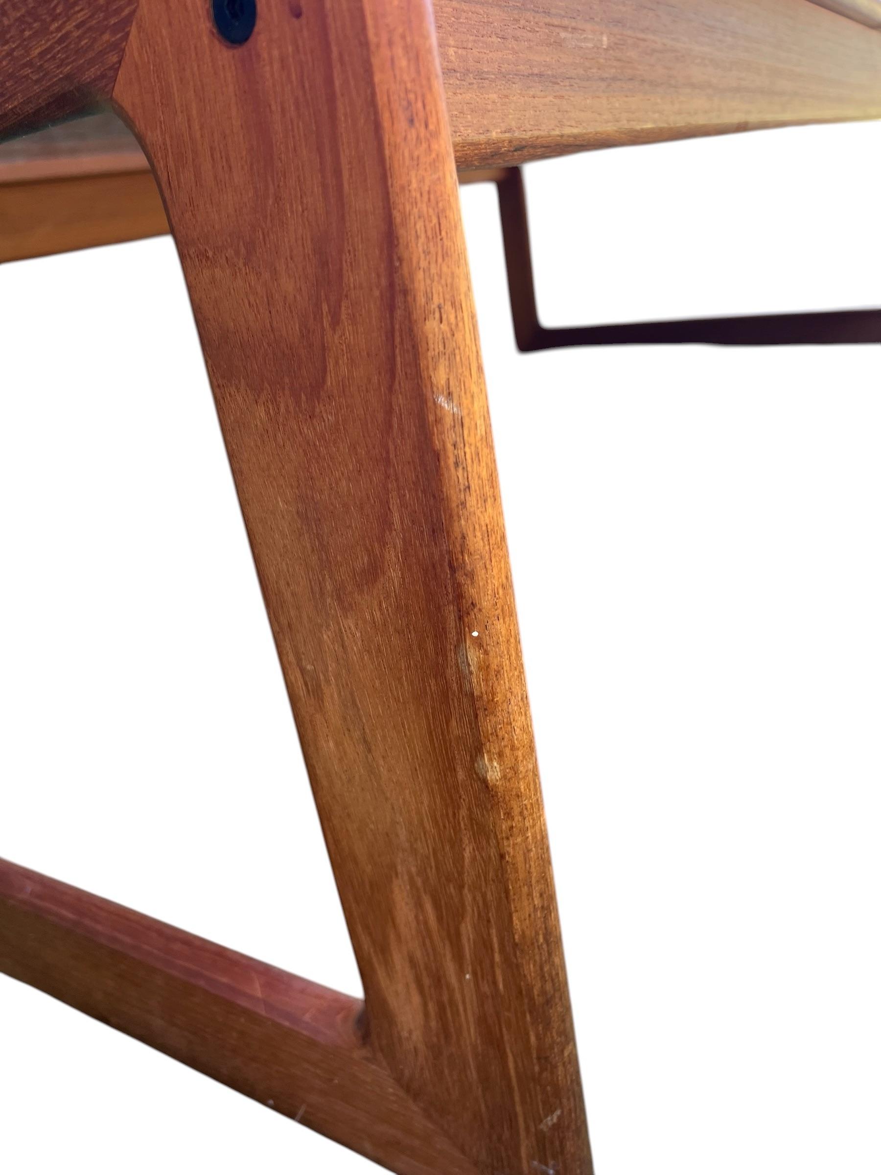 Mid-20th Century Double Paned Smoke Glass and Teak Coffee Table by Komfort Designs
