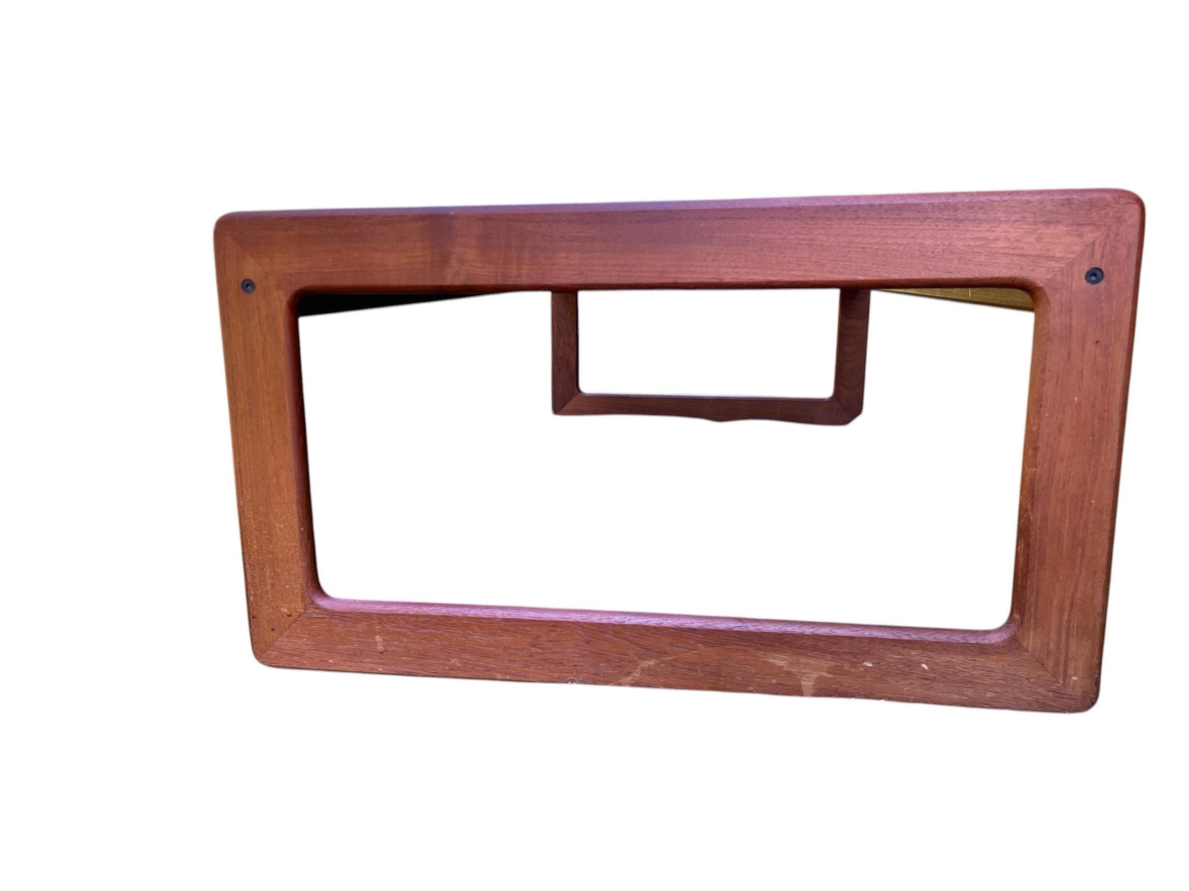 Mid-20th Century Double Paned Smoke Glass and Teak Coffee Table by Komfort Designs