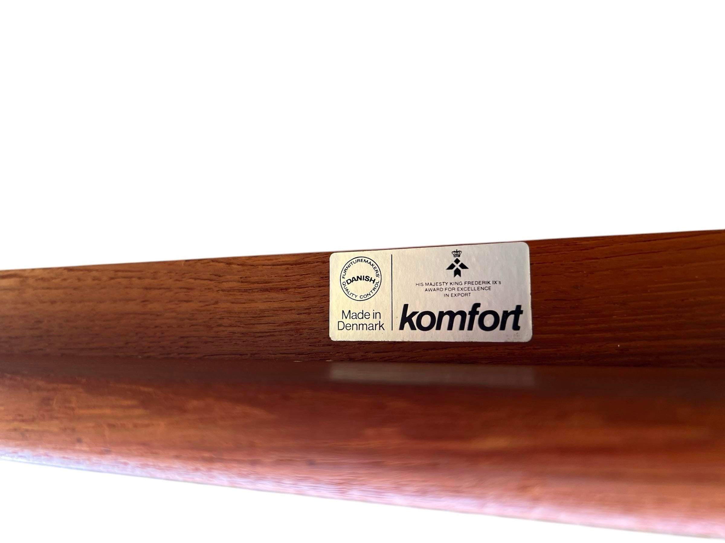 Mid-20th Century Double Paned Smoke Glass and Teak Coffee Table by Komfort Designs
