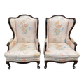 Mid 20th Century Ethan Allen Wingback Chairs - Set of 2