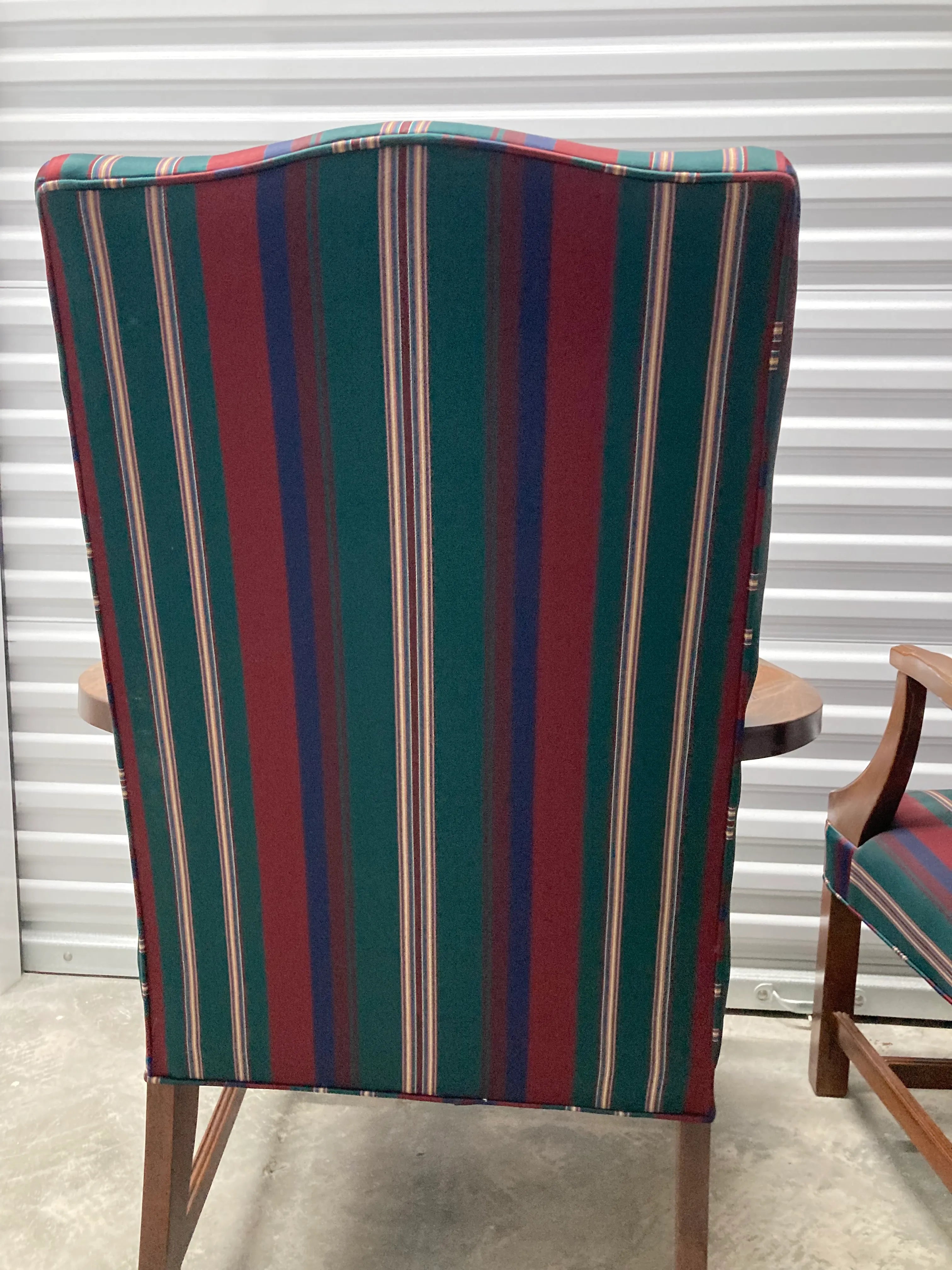 Mid 20th Century Hepplewhite Style Lolling or Library Chairs by Hickory Chair Company - a Pair