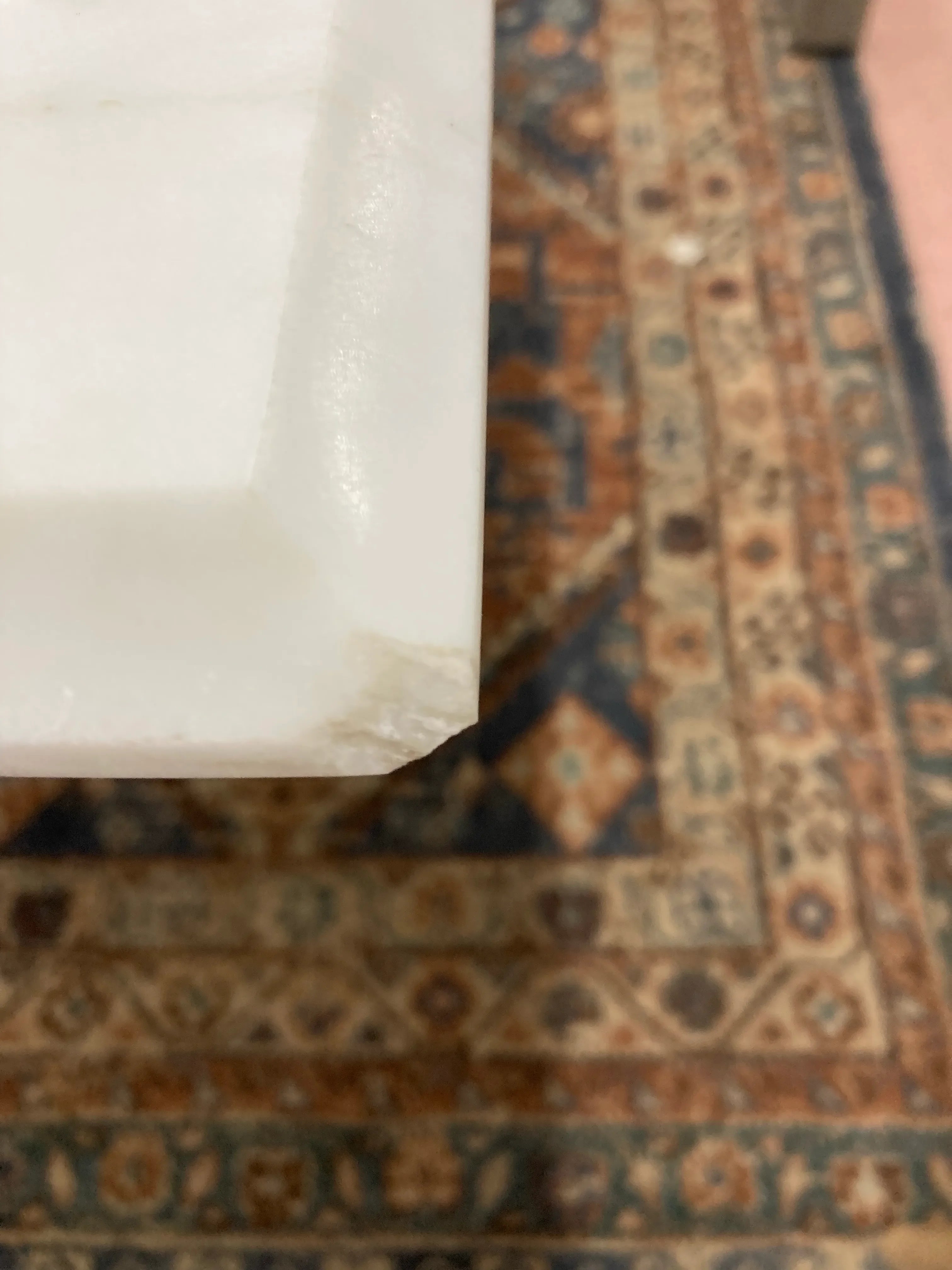 Mid-20th Century Italian Calacatta Marble Dining Table on Double Pedestal Base
