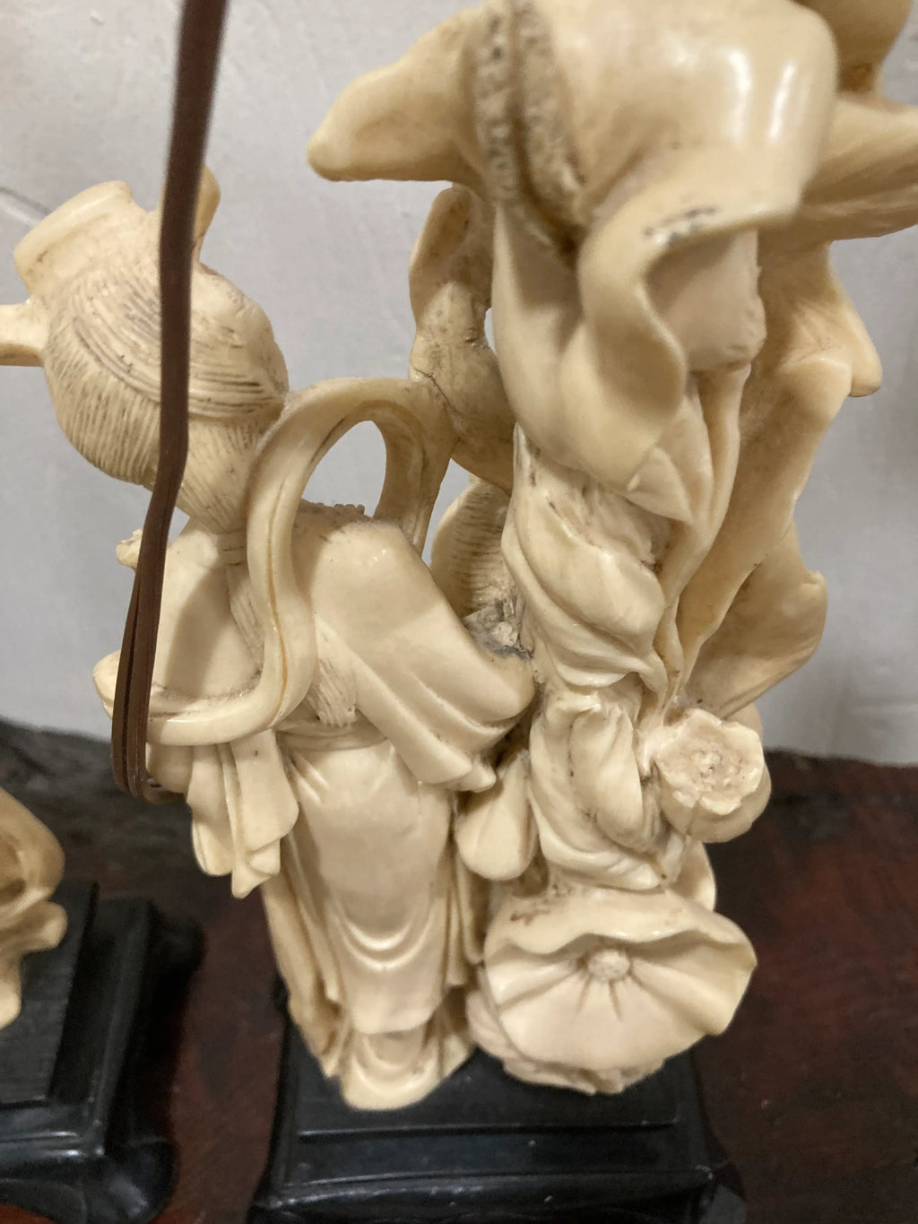 Mid-20th Century Japonisme Figural Geisha Lamps by A. Santini, Italy - a Pair