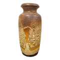 Mid-20th Century Large Flat Lava Vase by Scheurich Keramik, West Germany