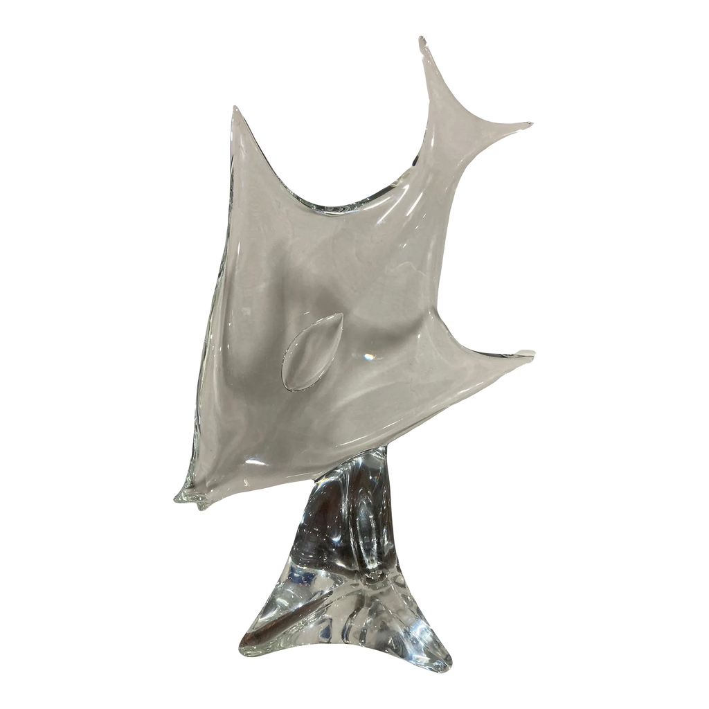 Mid-20th Century Lício Zanetti Murano Glass Angel Fish Sculpture