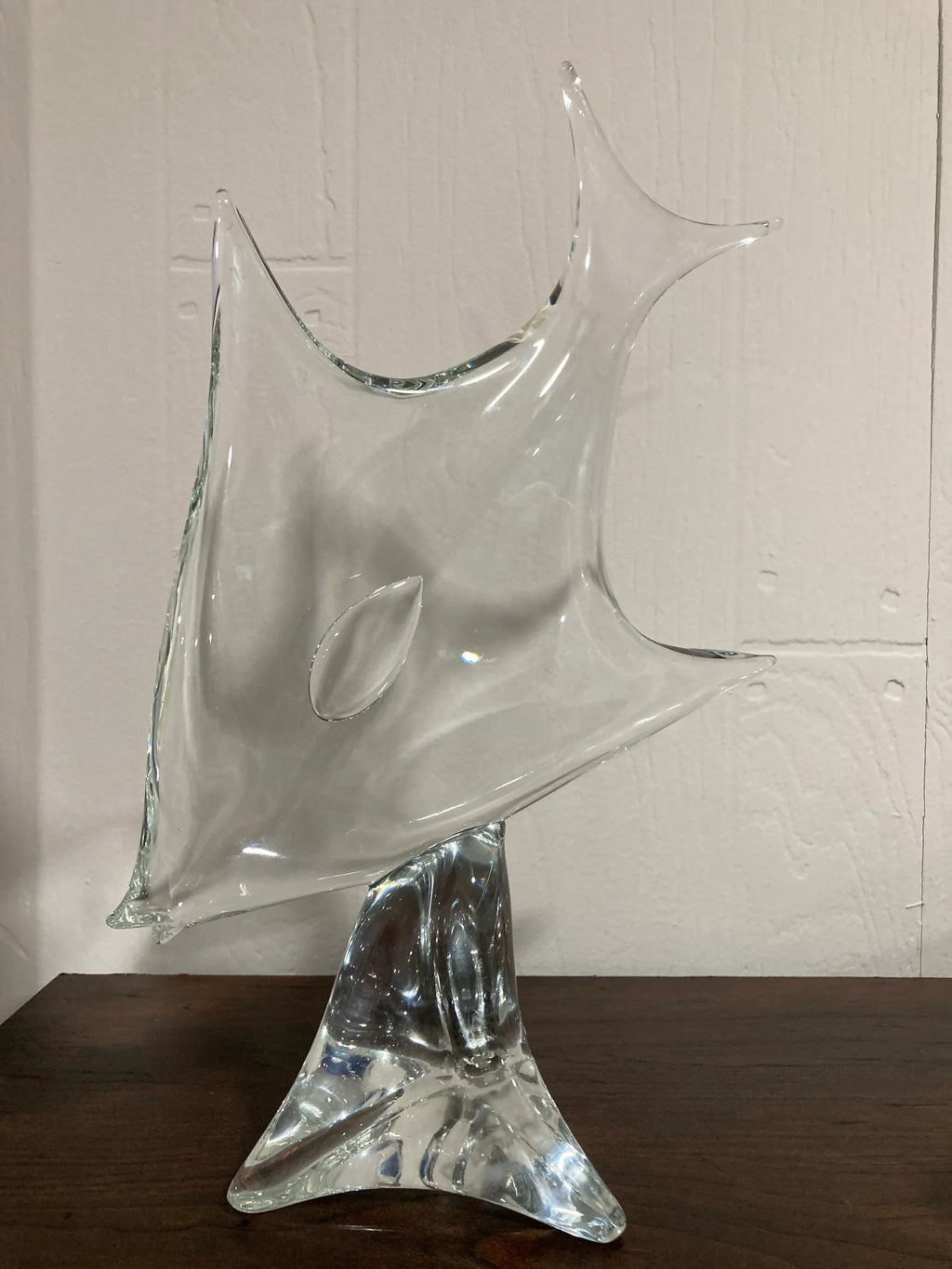 Mid-20th Century Lício Zanetti Murano Glass Angel Fish Sculpture