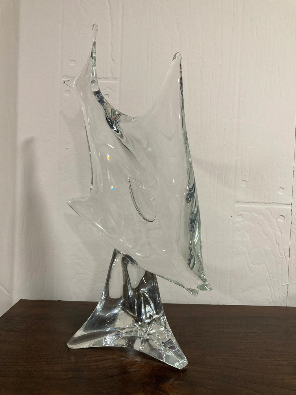 Mid-20th Century Lício Zanetti Murano Glass Angel Fish Sculpture