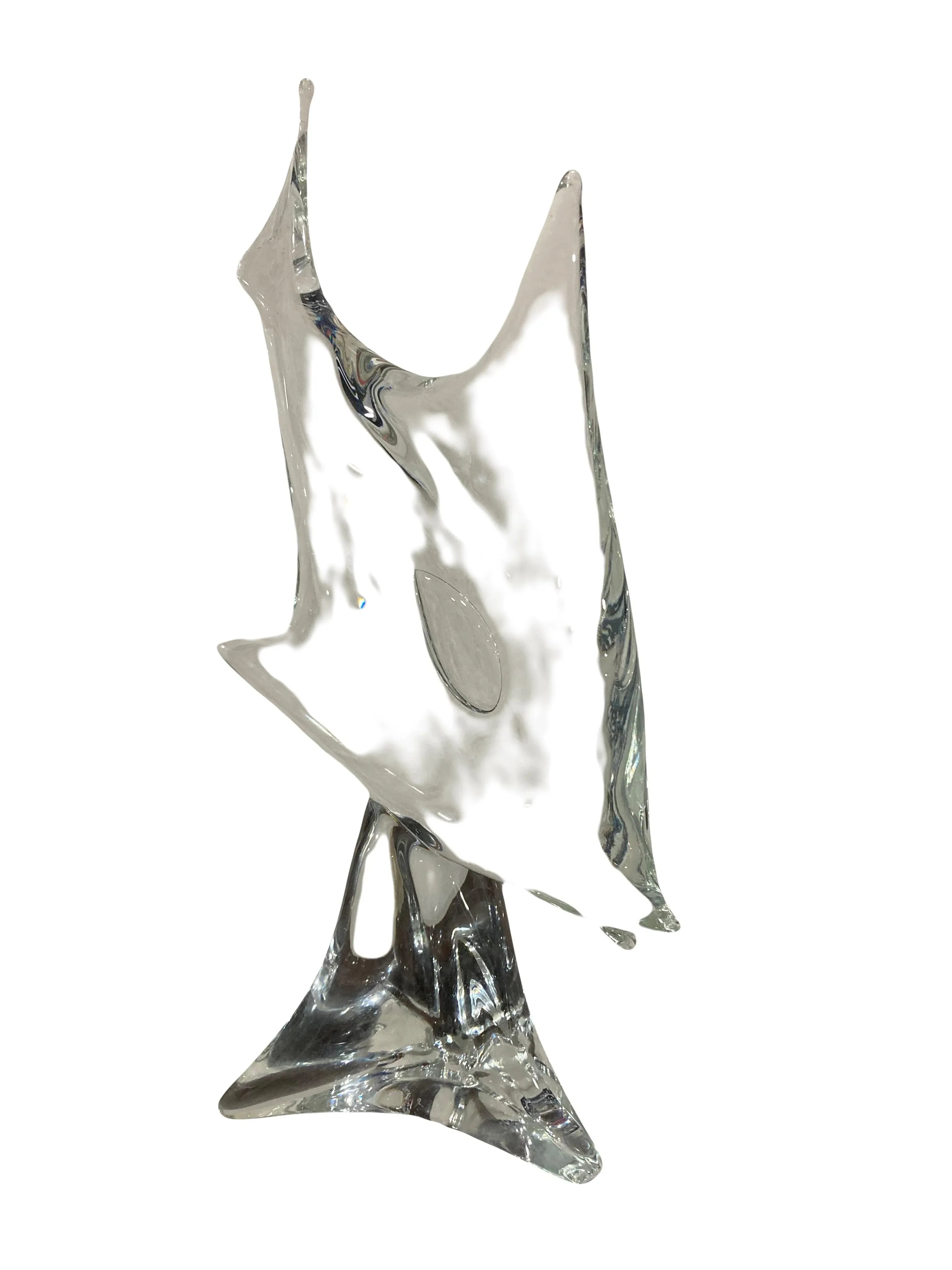 Mid-20th Century Lício Zanetti Murano Glass Angel Fish Sculpture
