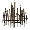 Mid-20th Century Lucite and Chrome Chandelier by Gaetano Scliolari