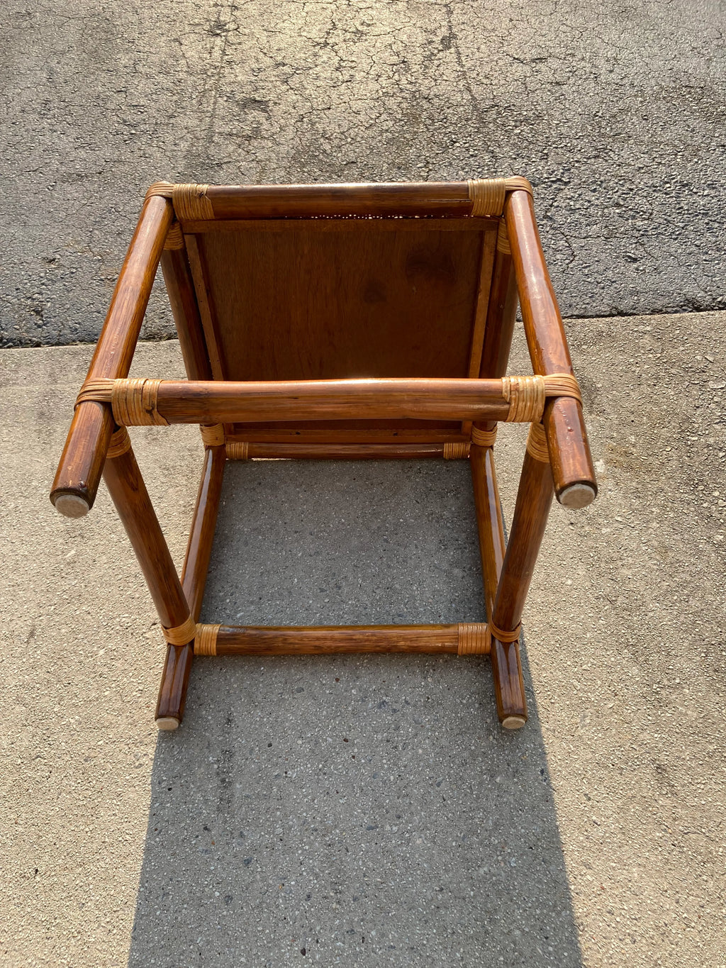 Mid-20th Century Rattan and Bamboo Nesting Tables - Set of 3