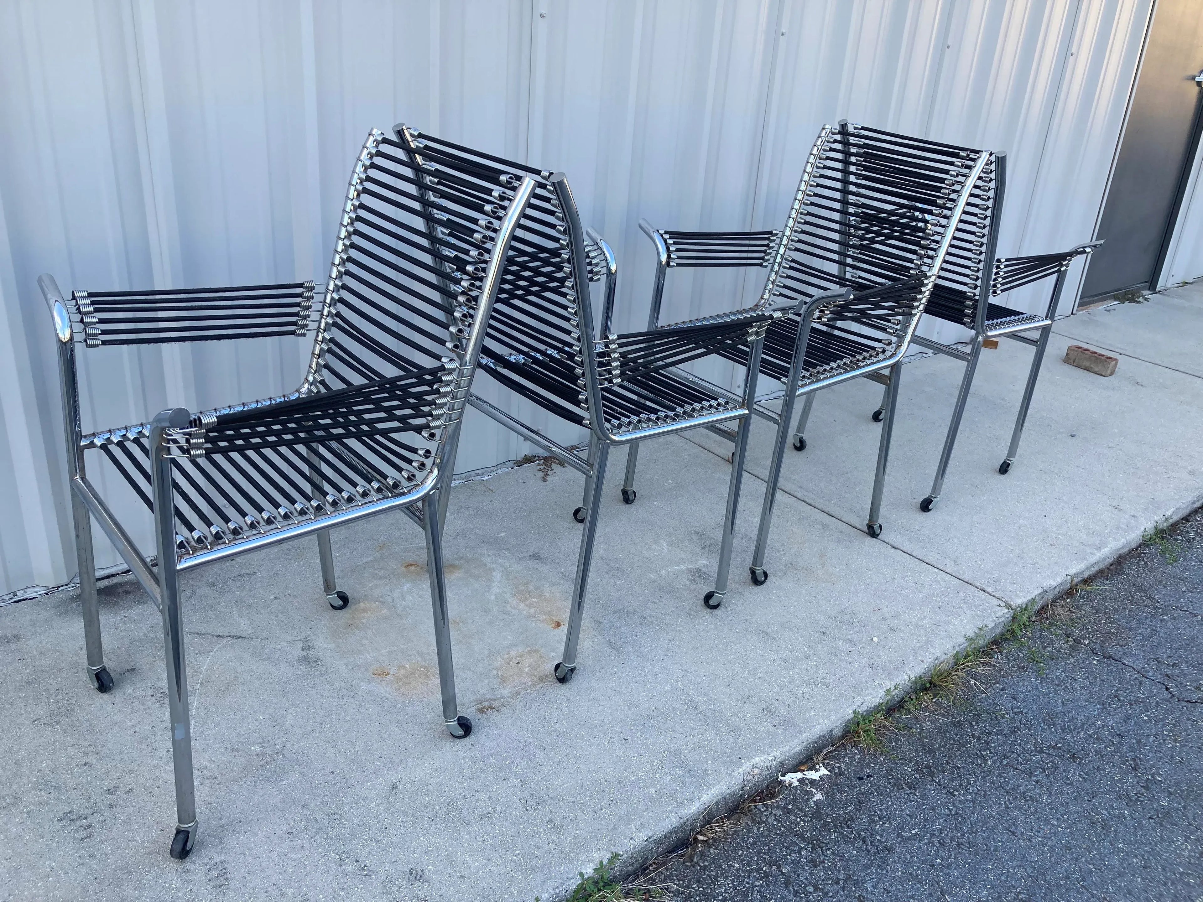 Mid-20th Century René Herbst Sandows Armchairs - Set of 4