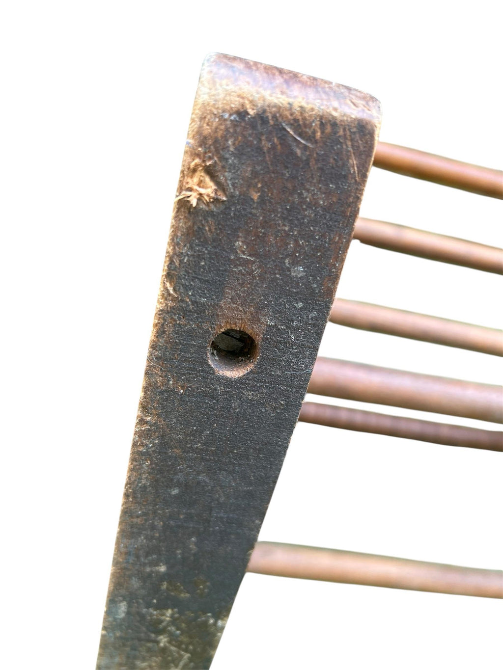 Mid-20th Century Woven Split Reed Gout Rocker or Footrest