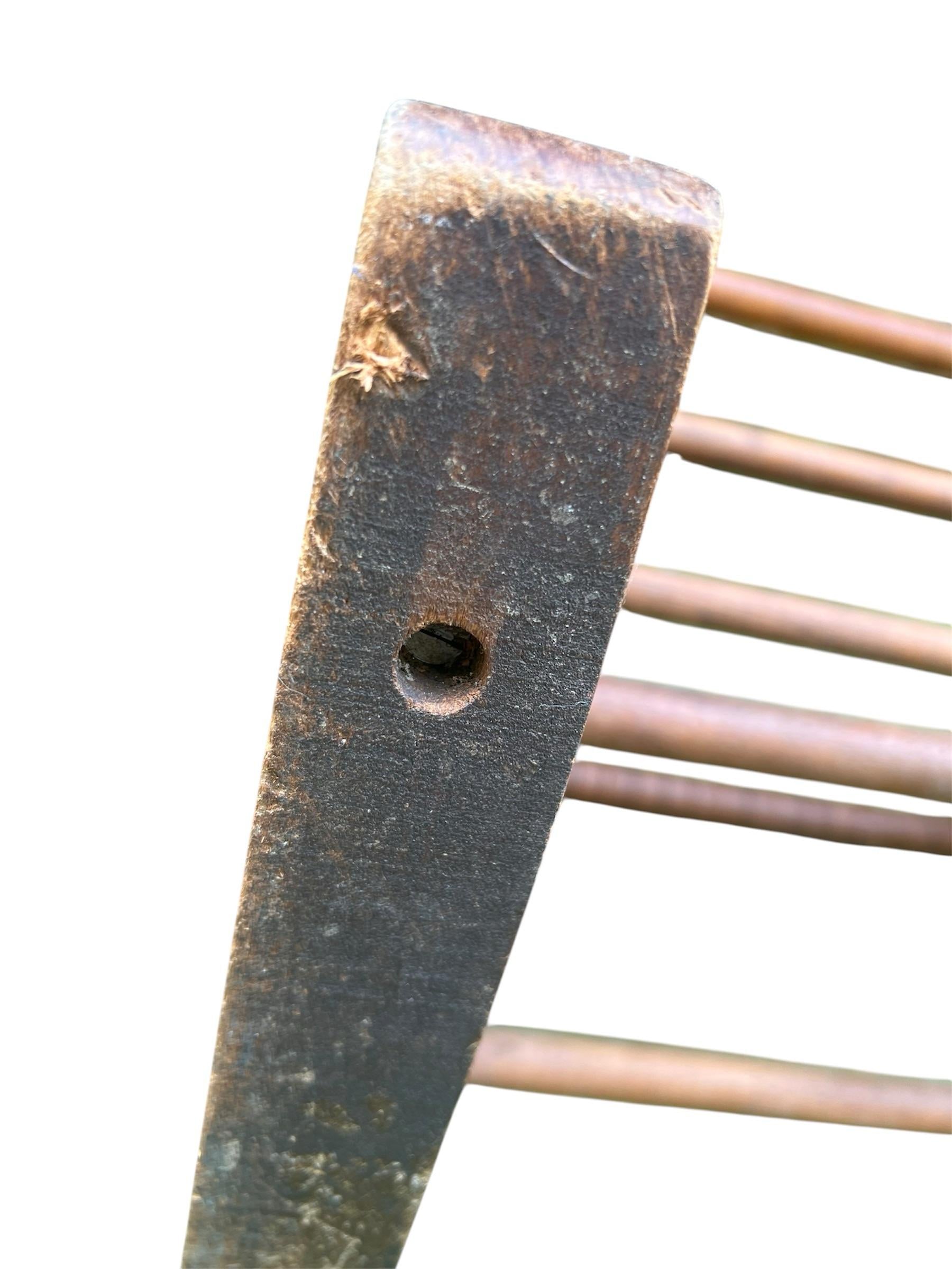 Mid-20th Century Woven Split Reed Gout Rocker or Footrest