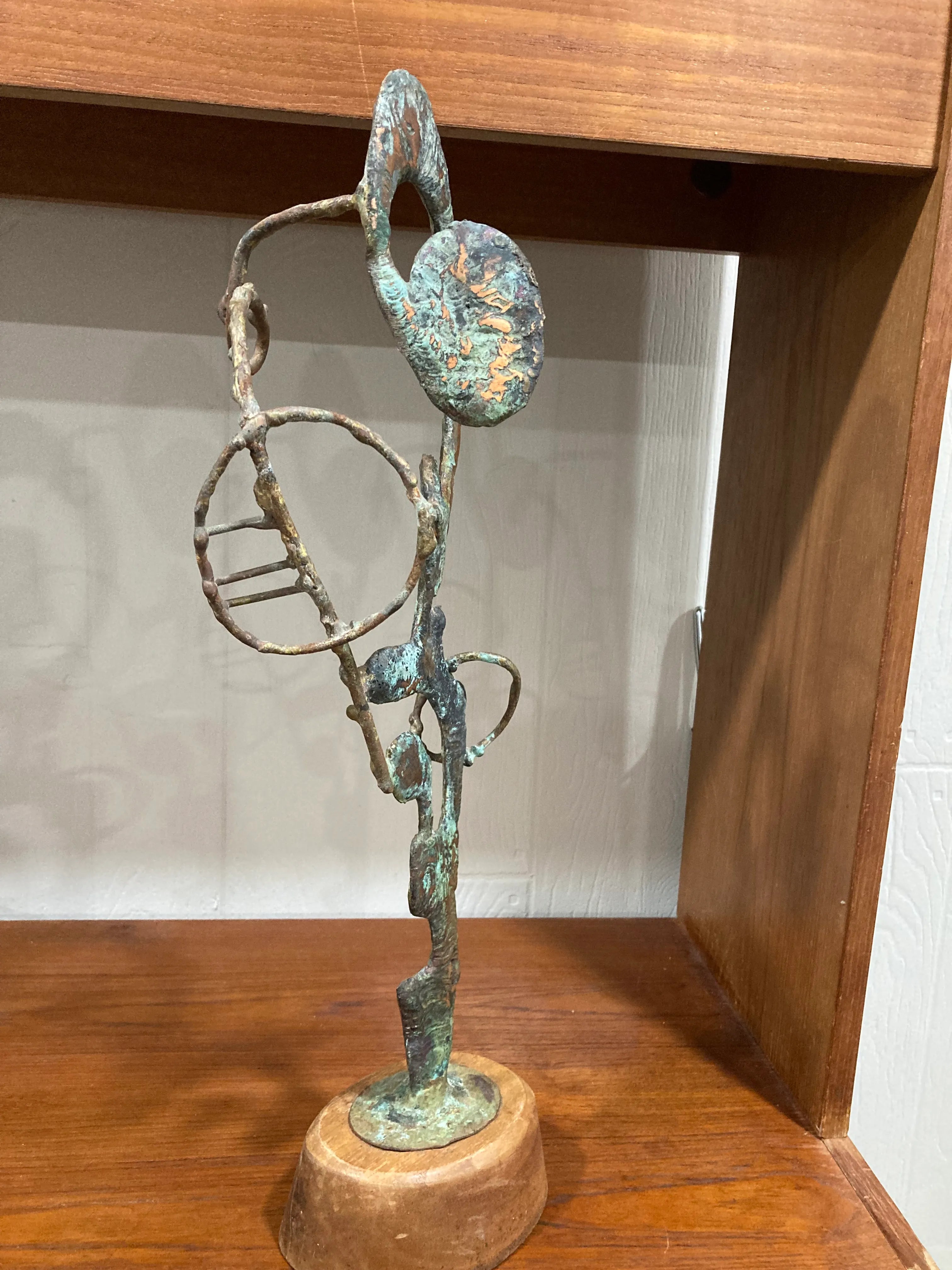 Mid-Century Brutalist Abstract Bronze Figural Sculpture by Bill Lett, American, 20th Century