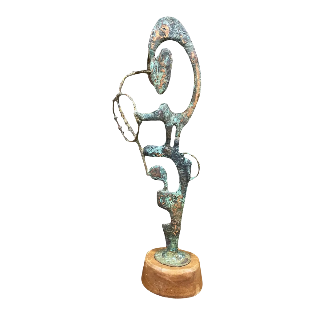 Mid-Century Brutalist Abstract Bronze Figural Sculpture by Bill Lett, American, 20th Century