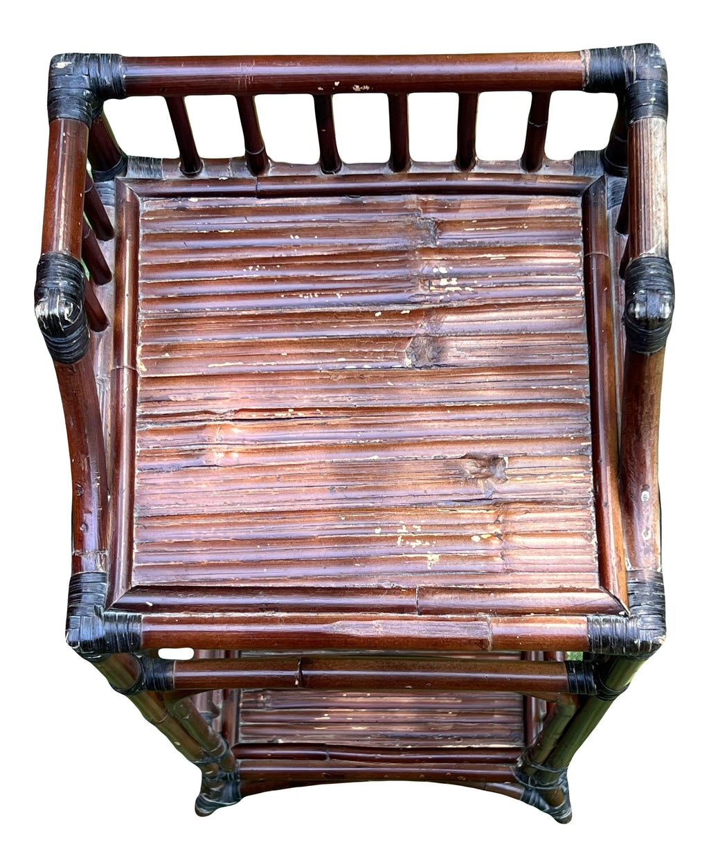 Mid-Late 20th Century Bamboo Etagere 3-Tiered Shelf or Magazine Stand