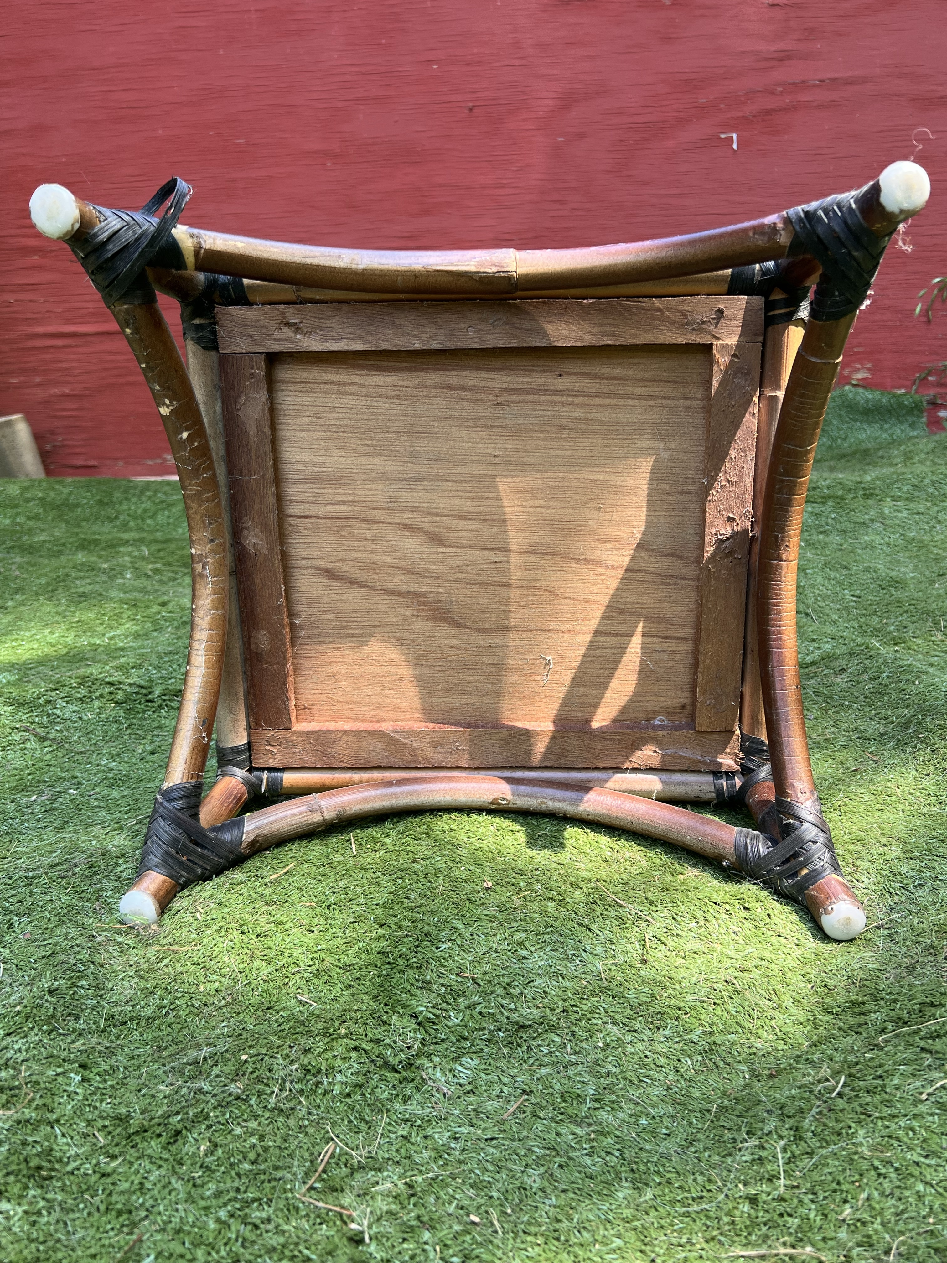 Mid-Late 20th Century Bamboo Etagere 3-Tiered Shelf or Magazine Stand