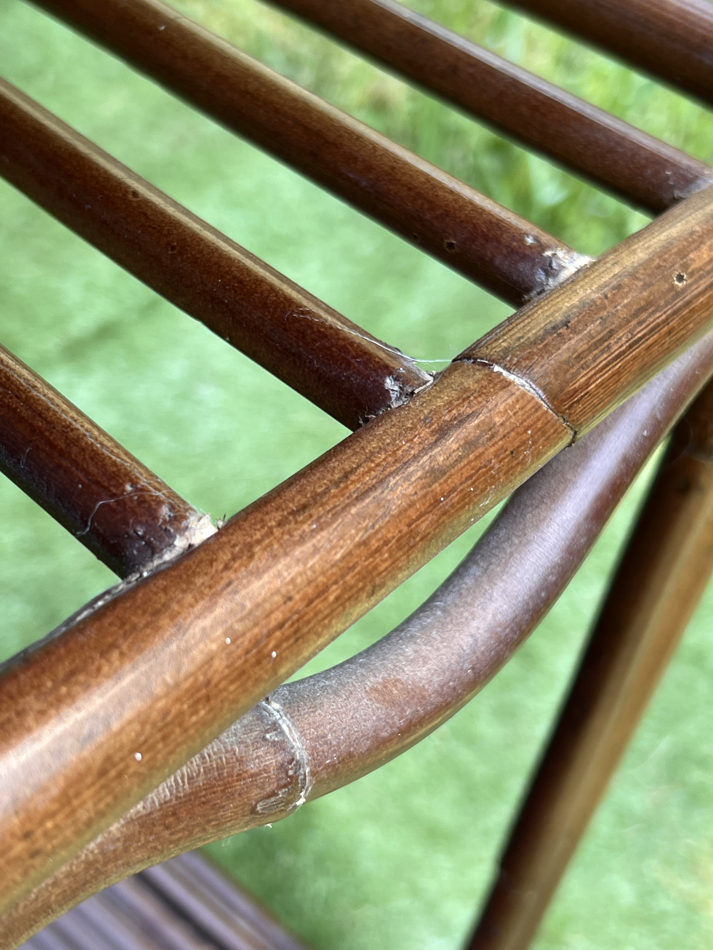 Mid-Late 20th Century Bamboo Etagere 3-Tiered Shelf or Magazine Stand