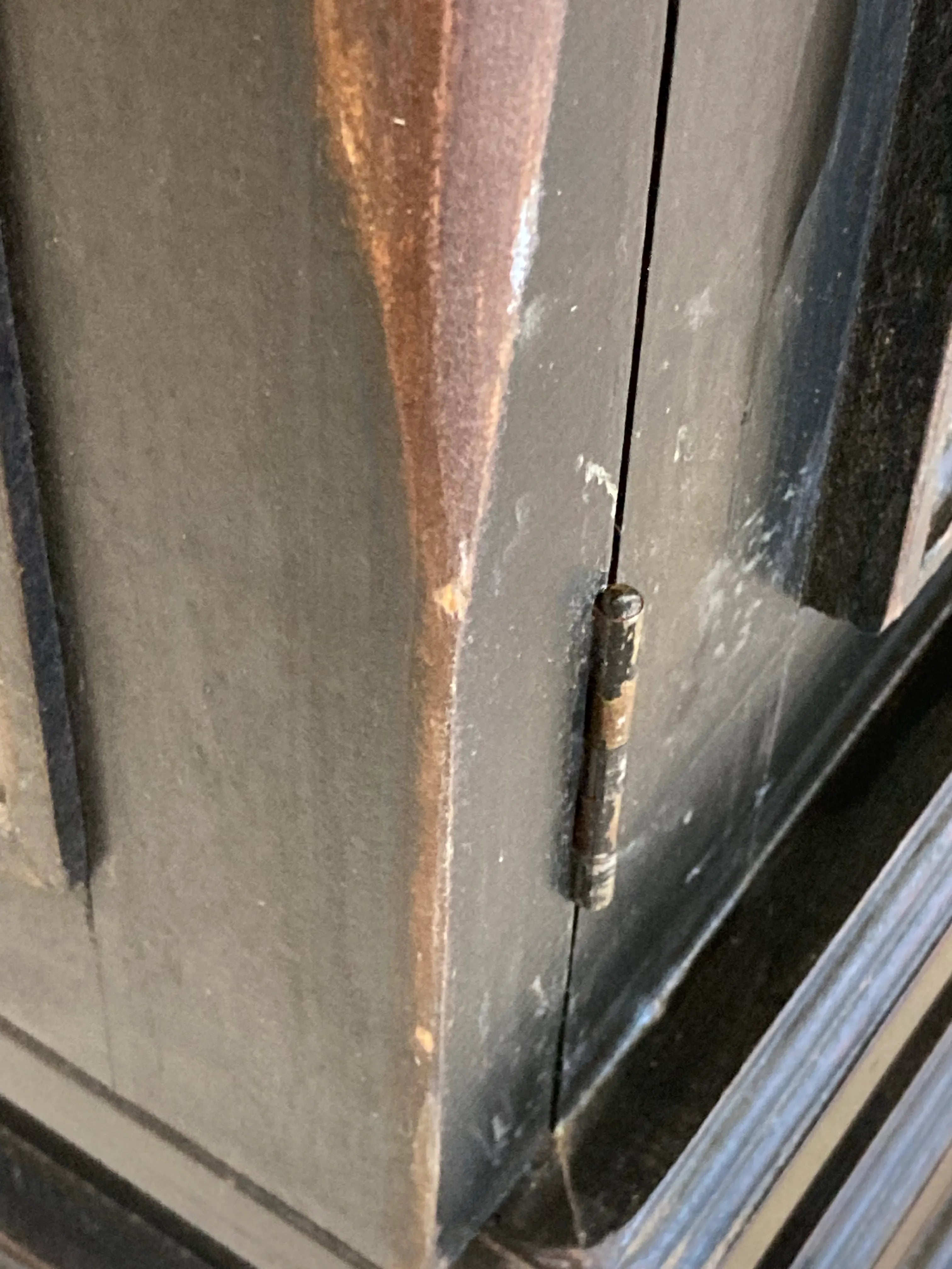 Mid-Late 20th Century Ebonized Chinese Pagoda or Alter Style Armoire