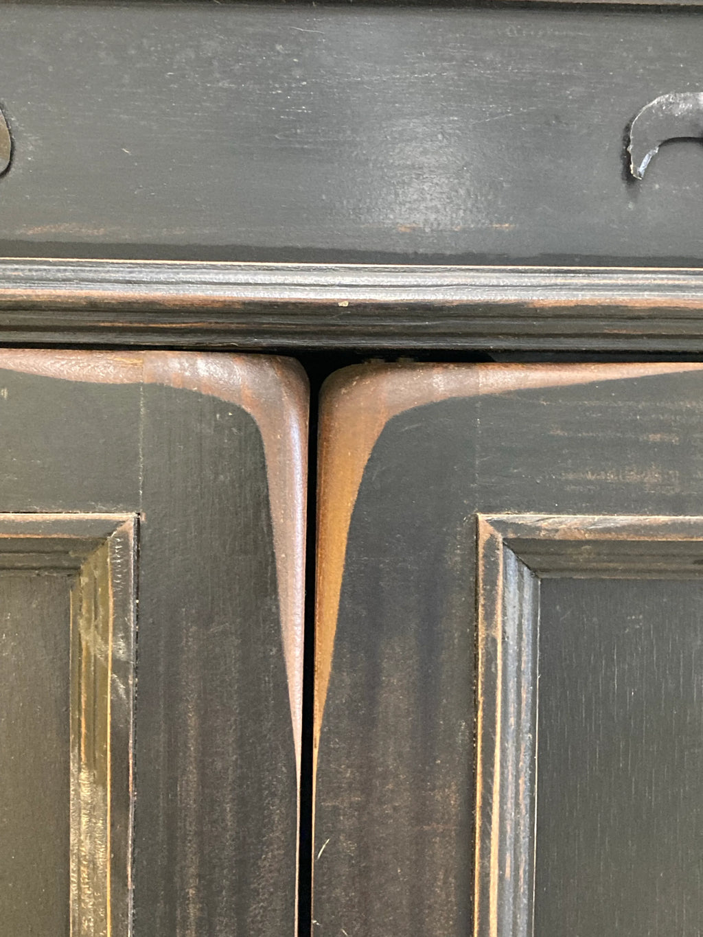 Mid-Late 20th Century Ebonized Chinese Pagoda or Alter Style Armoire