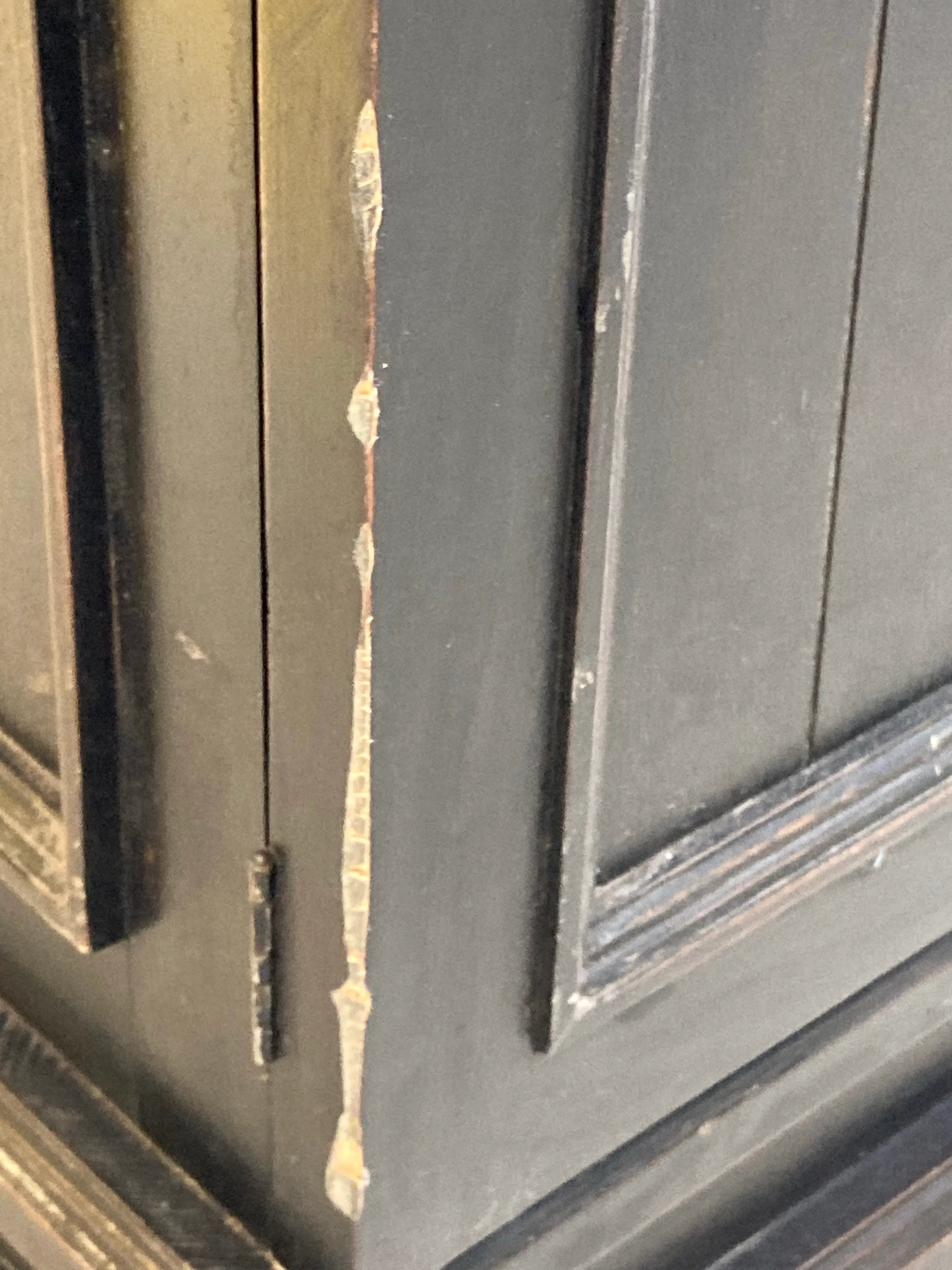 Mid-Late 20th Century Ebonized Chinese Pagoda or Alter Style Armoire