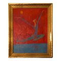 Original Alvin C. Hollingsworth Ballerina Painting on Art Board