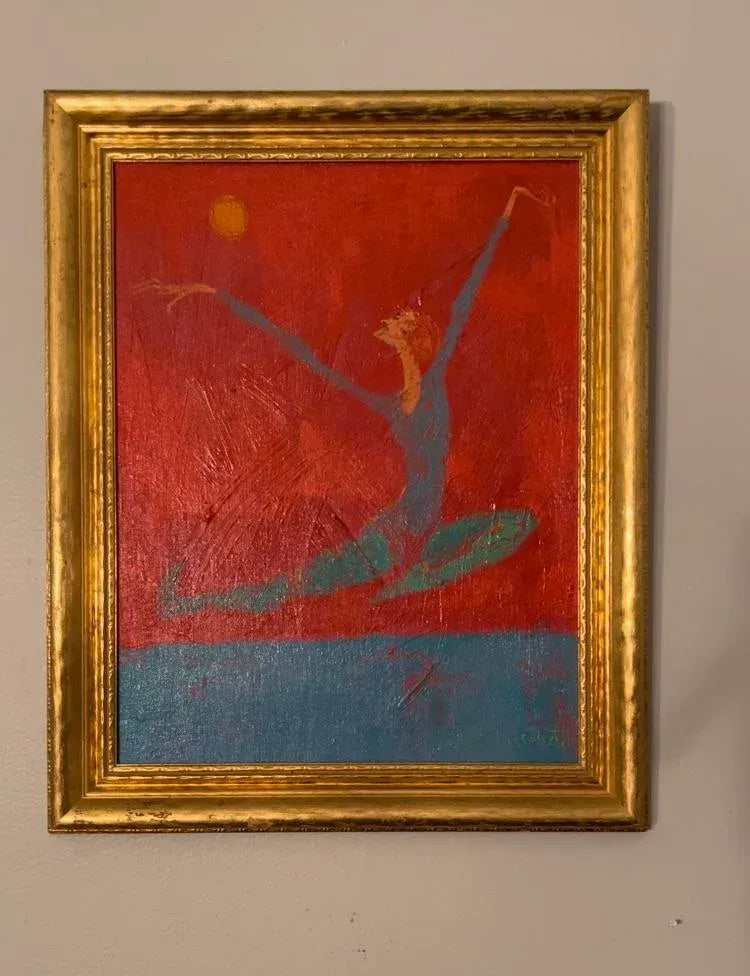 Original Alvin C. Hollingsworth Ballerina Painting on Art Board