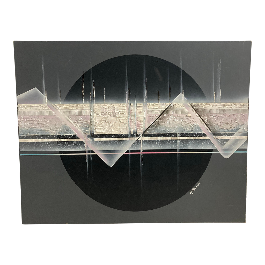 Oversized Late 20th Century Contemporary Memphis Style Abstract Painting
