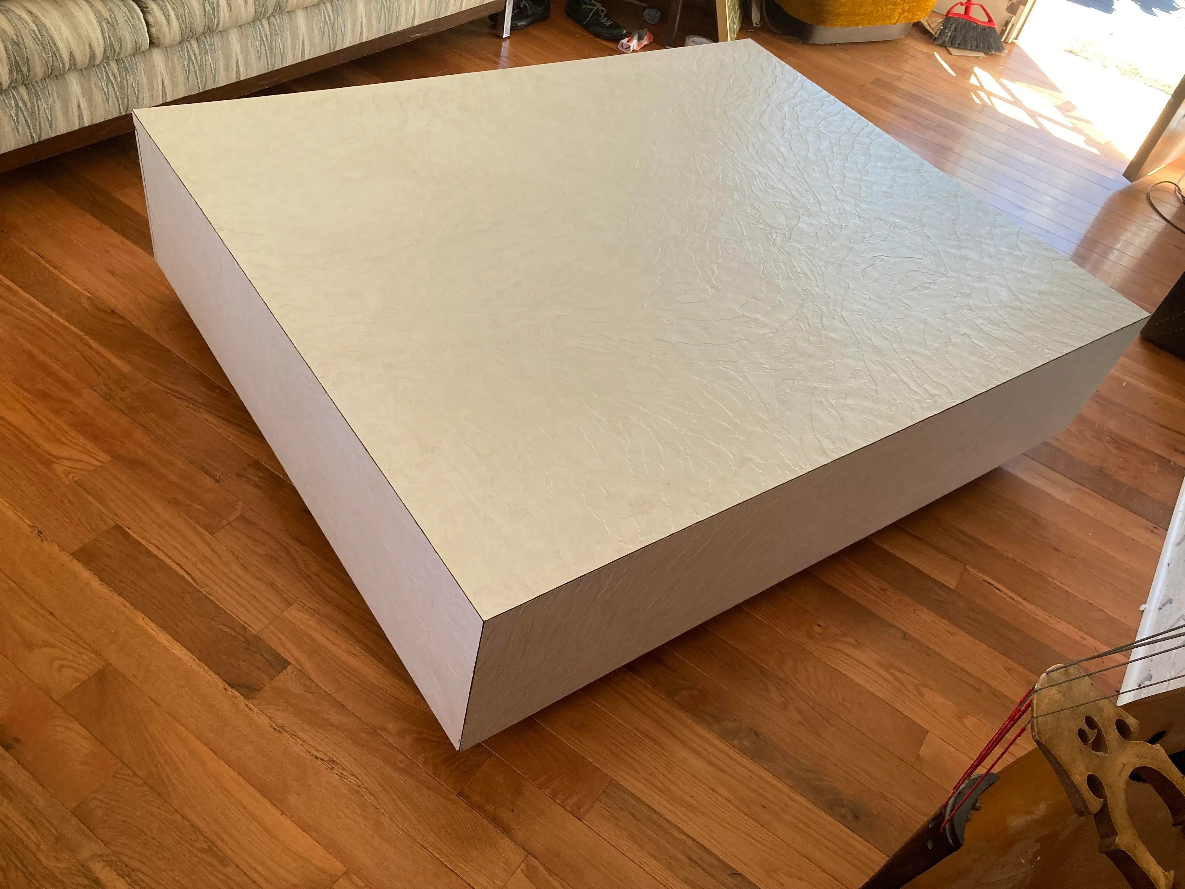 Oversized Late-20th Century Post Modern White Coffee Table by Ray Arthur of Atlanta
