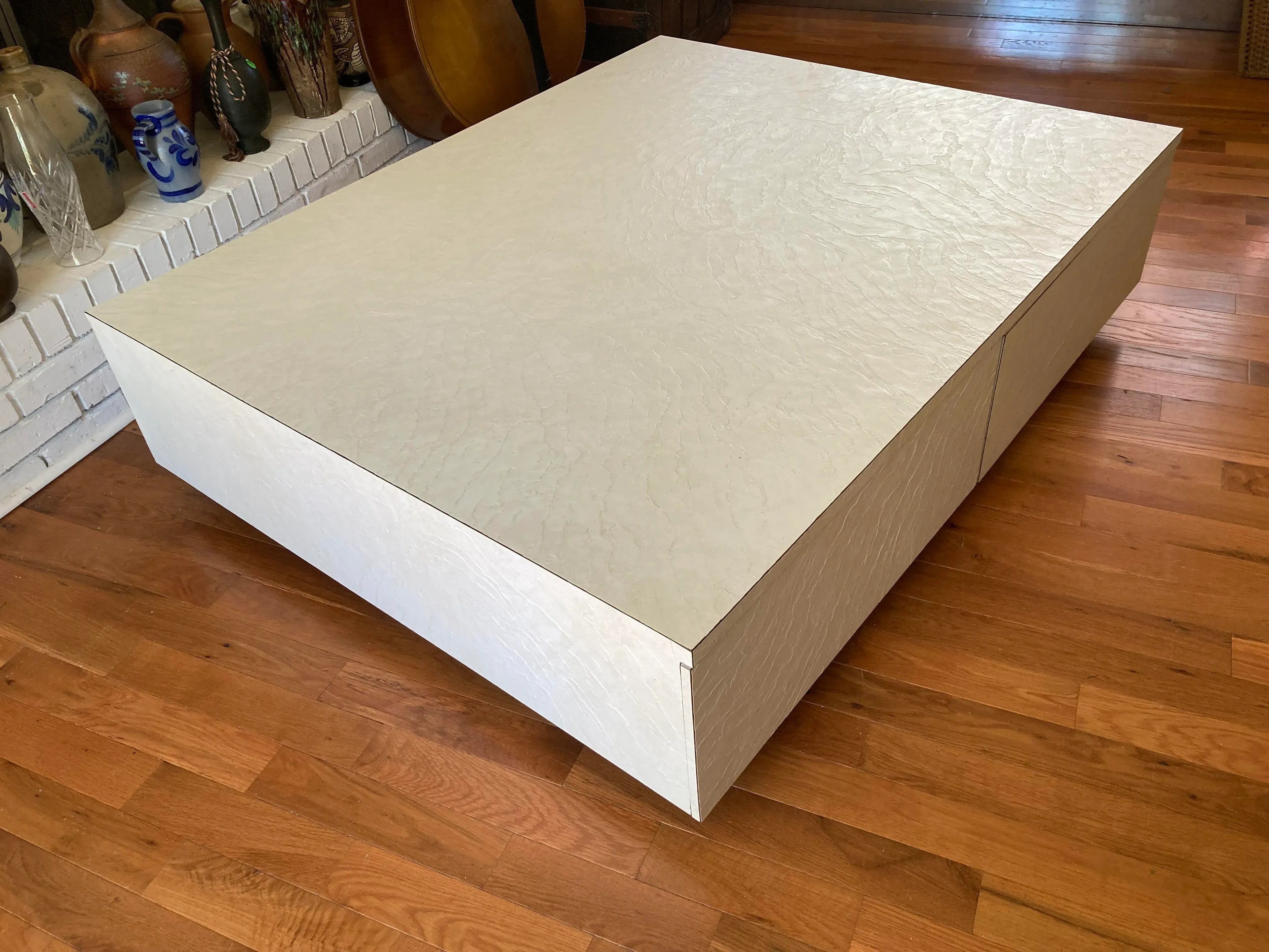Oversized Late-20th Century Post Modern White Coffee Table by Ray Arthur of Atlanta