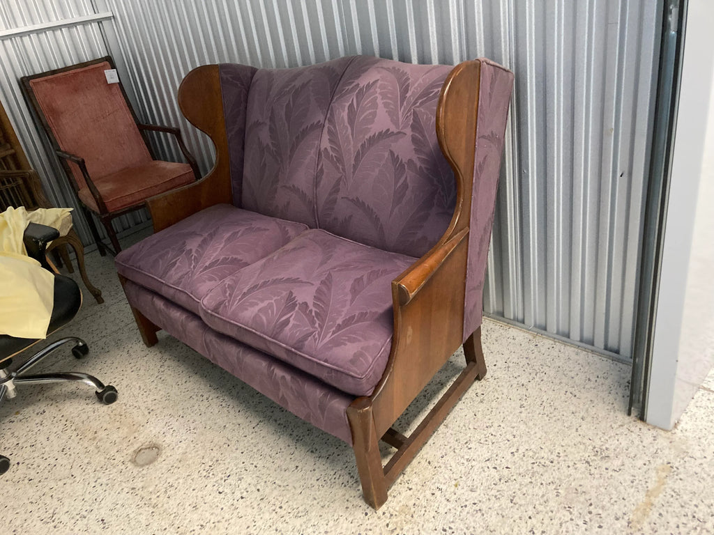Rare Mid-20th Century Cherry Valley “Connecticut” George Ives Collection Wingback Loveseat by L. & J. G. Stickley