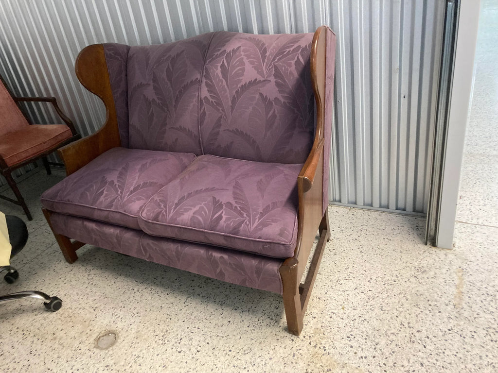 Rare Mid-20th Century Cherry Valley “Connecticut” George Ives Collection Wingback Loveseat by L. & J. G. Stickley