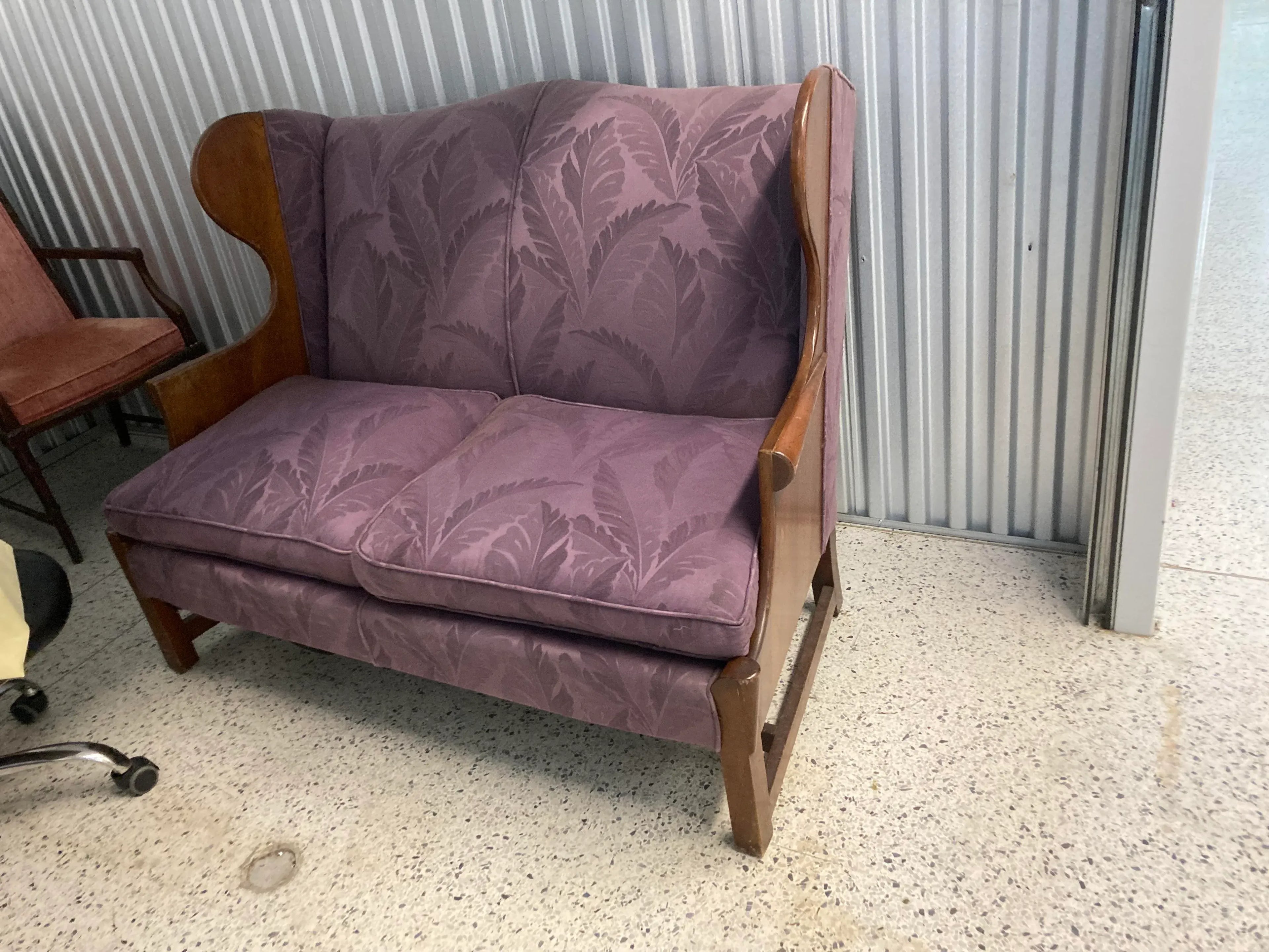 Rare Mid-20th Century Cherry Valley “Connecticut” George Ives Collection Wingback Loveseat by L. & J. G. Stickley