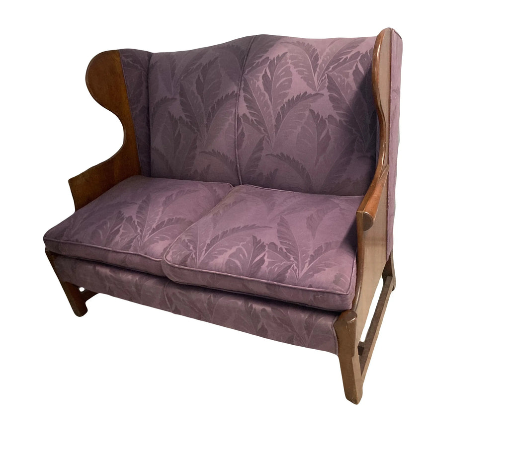 Rare Mid-20th Century Cherry Valley “Connecticut” George Ives Collection Wingback Loveseat by L. & J. G. Stickley